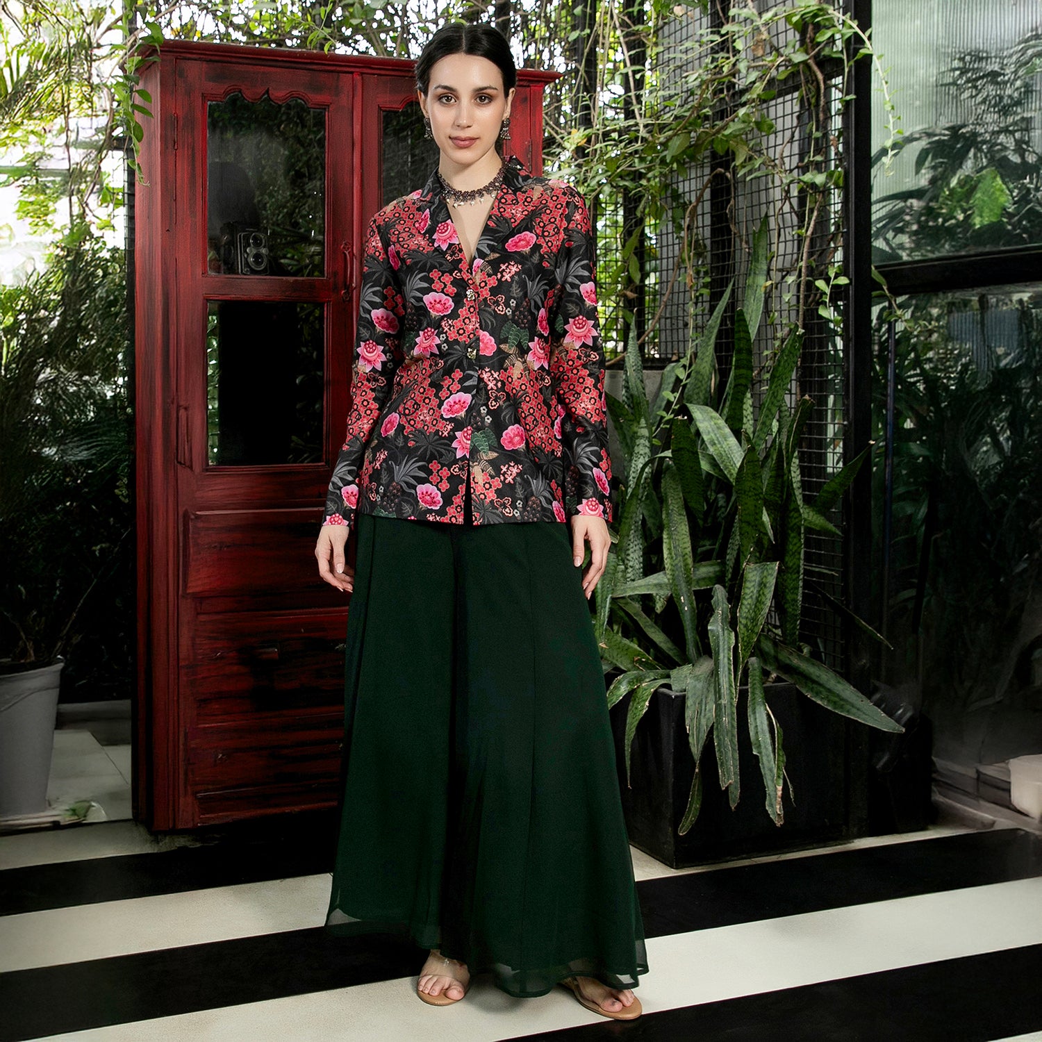 Flared-Flora Co-Ord Set