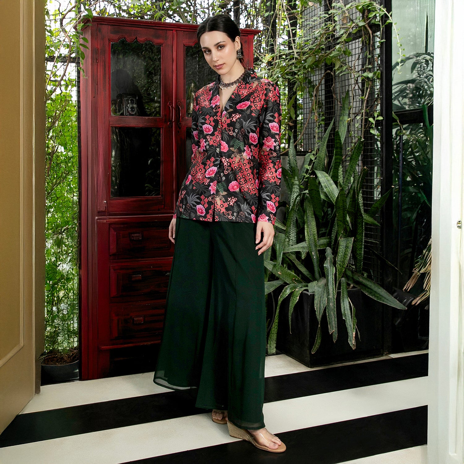 Flared-Flora Co-Ord Set