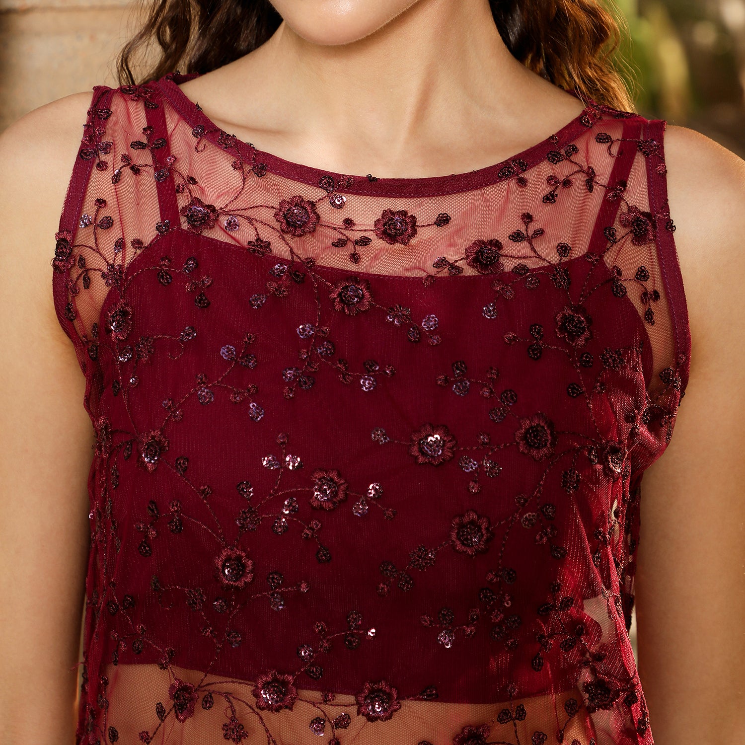 Sheer-Botanical Kurta Set