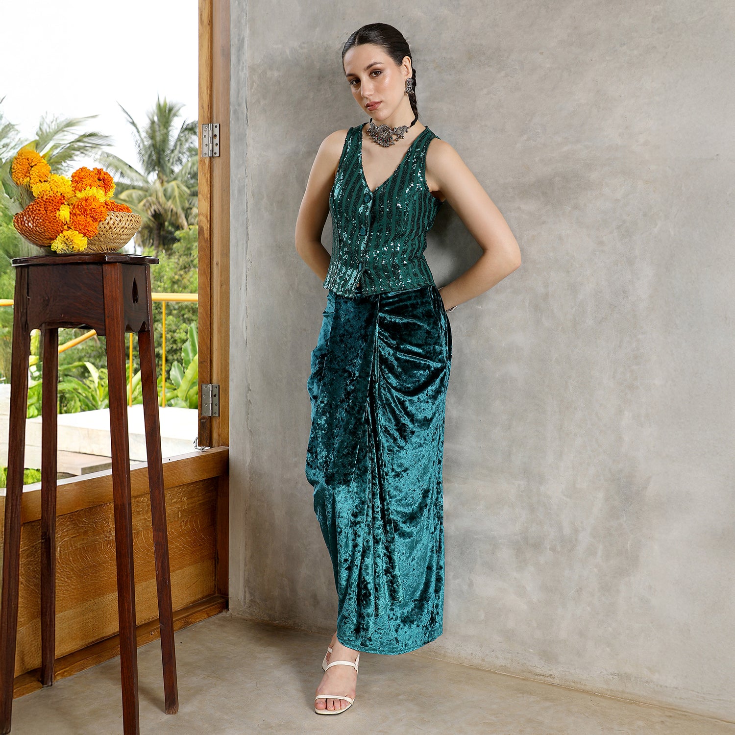 Velvet-Gleam Co-Ord Set