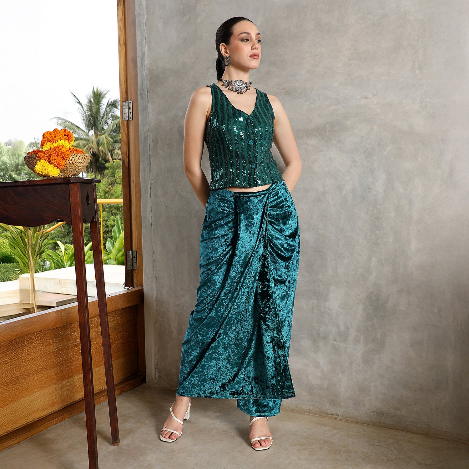 Velvet-Gleam Co-Ord Set