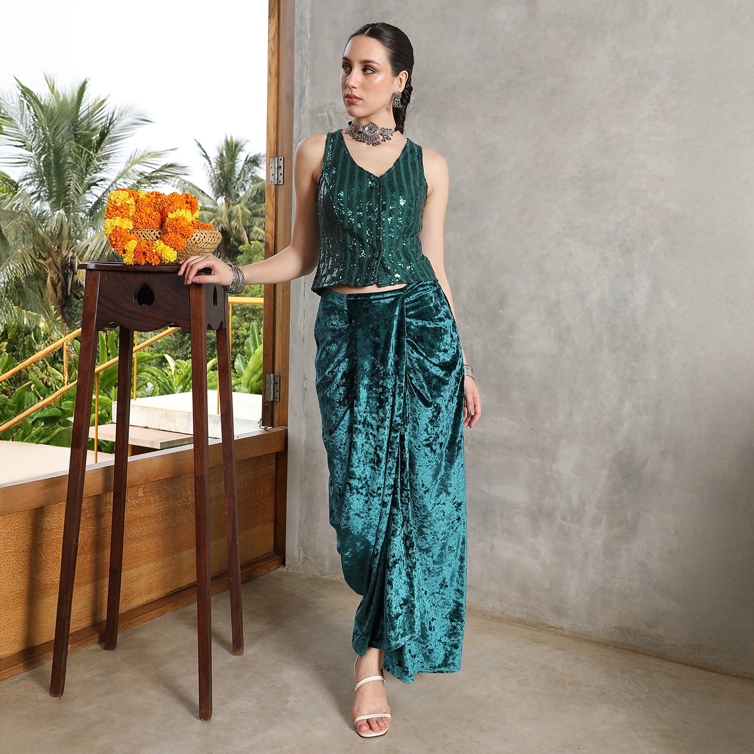 Velvet-Gleam Co-Ord Set