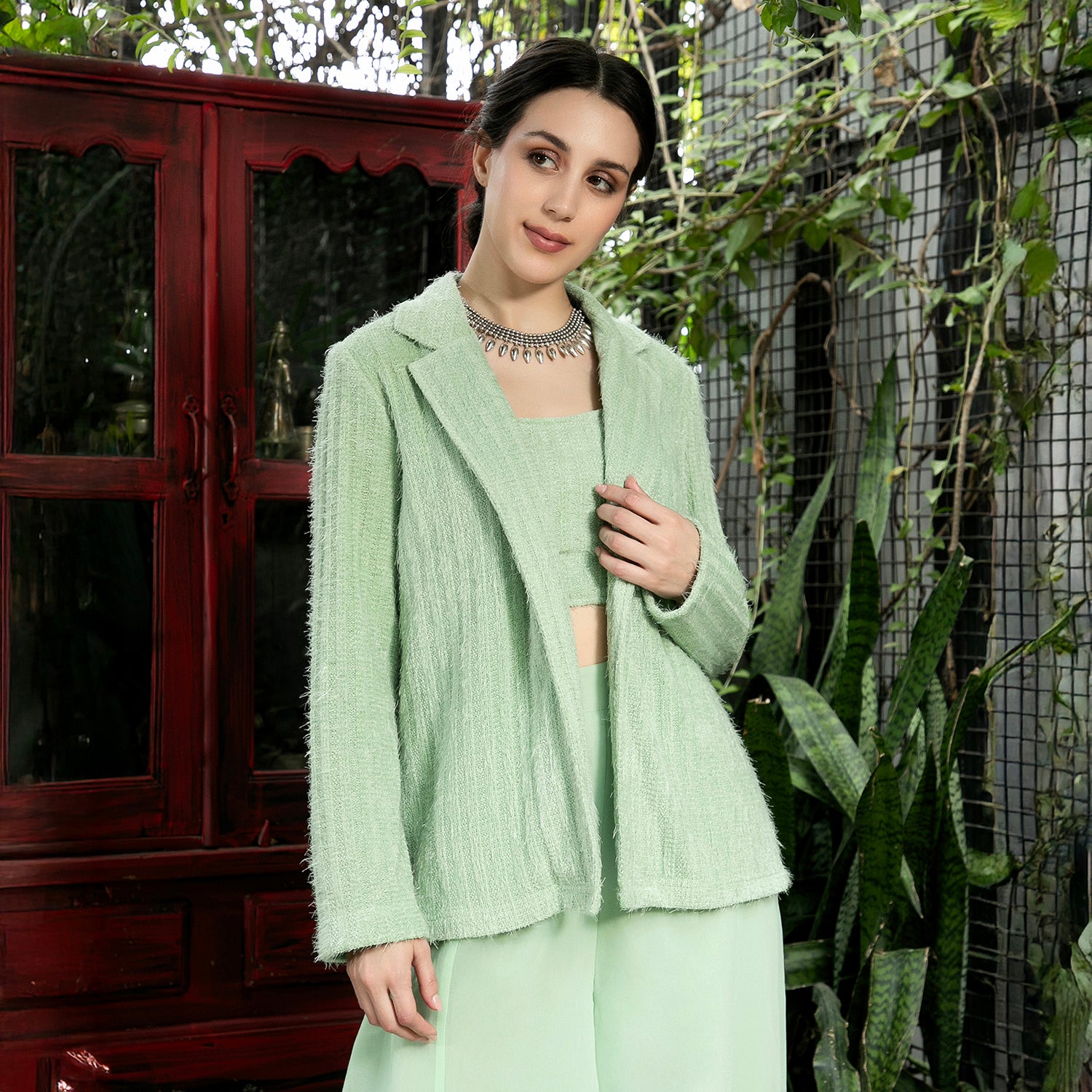 Fur-Flared Co-Ord Set