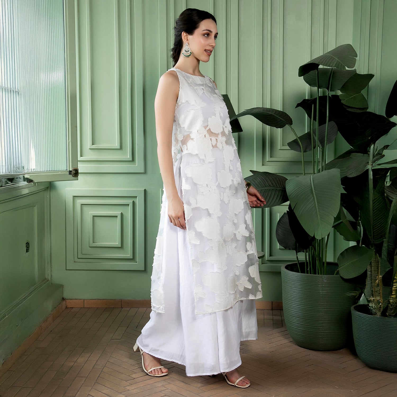Flora-Patch Kurta Set