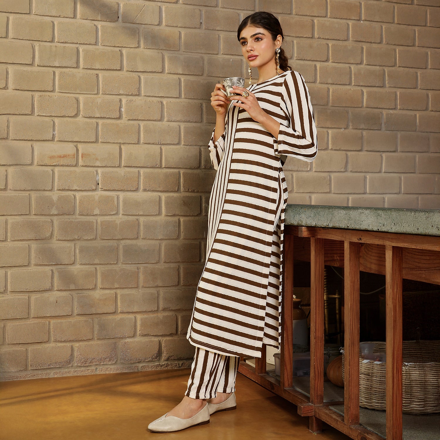 Duo Nautical-Striped Kurta Set