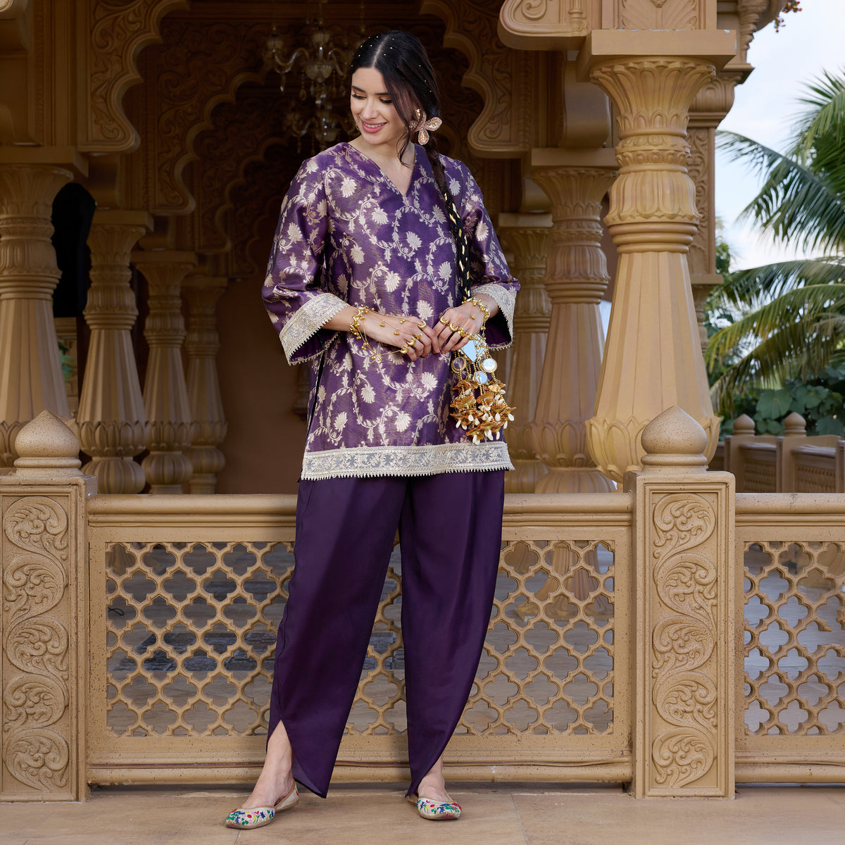 Brocade Kurta with trousers