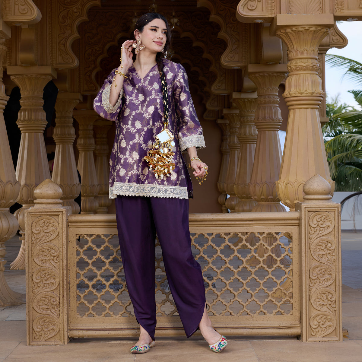 Brocade Kurta with trousers
