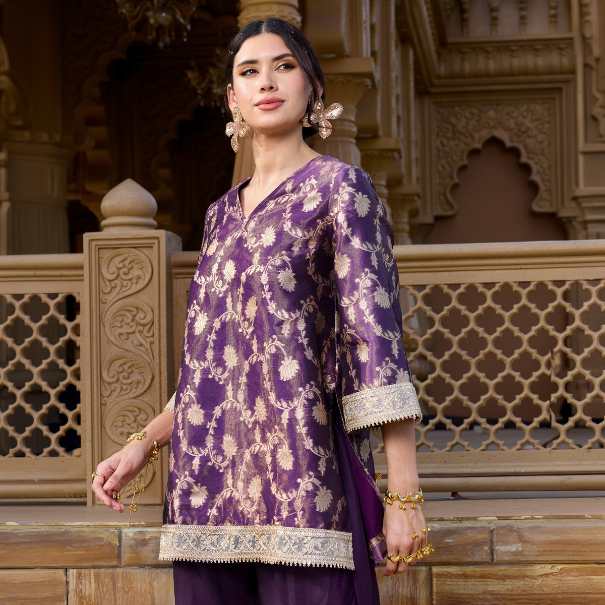 Brocade Kurta with trousers