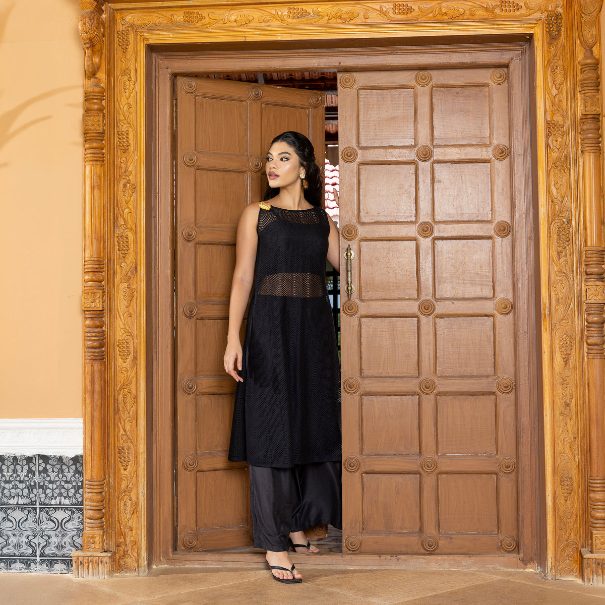 Textured Kurta with trousers