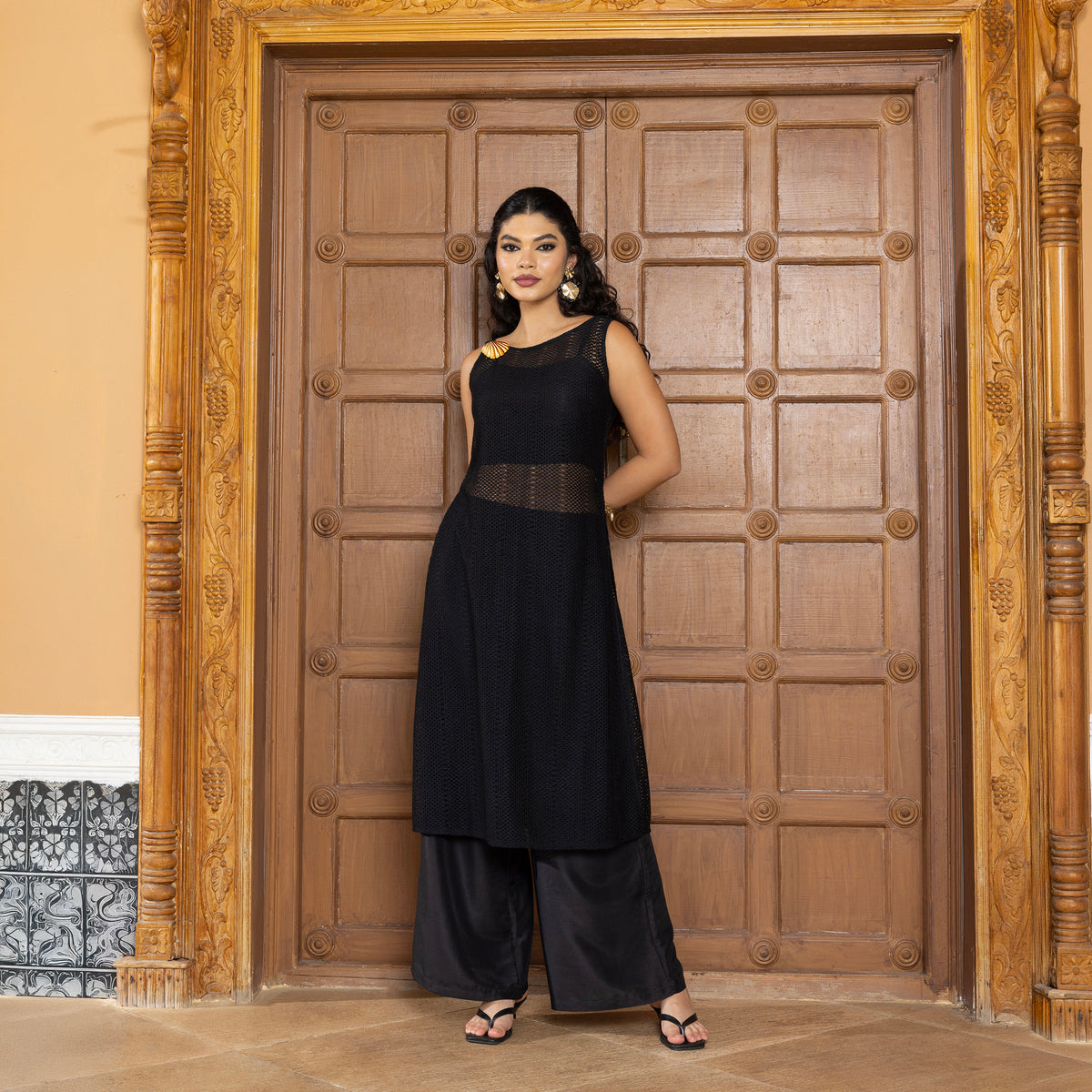 Textured Kurta with trousers