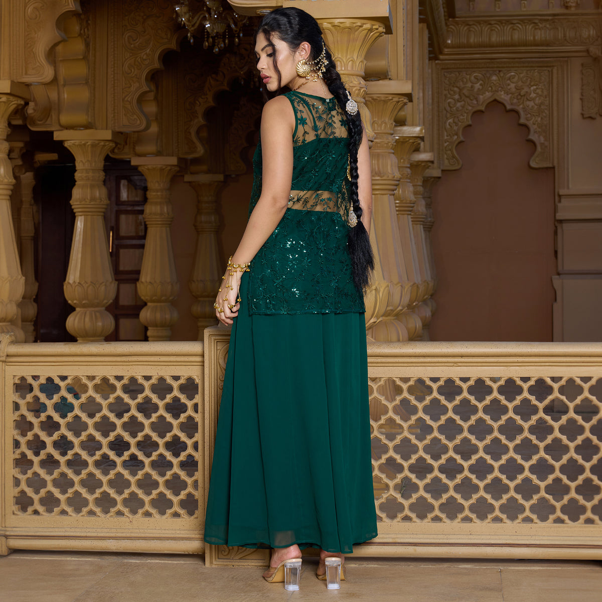 Sequin Embroidered kurta set