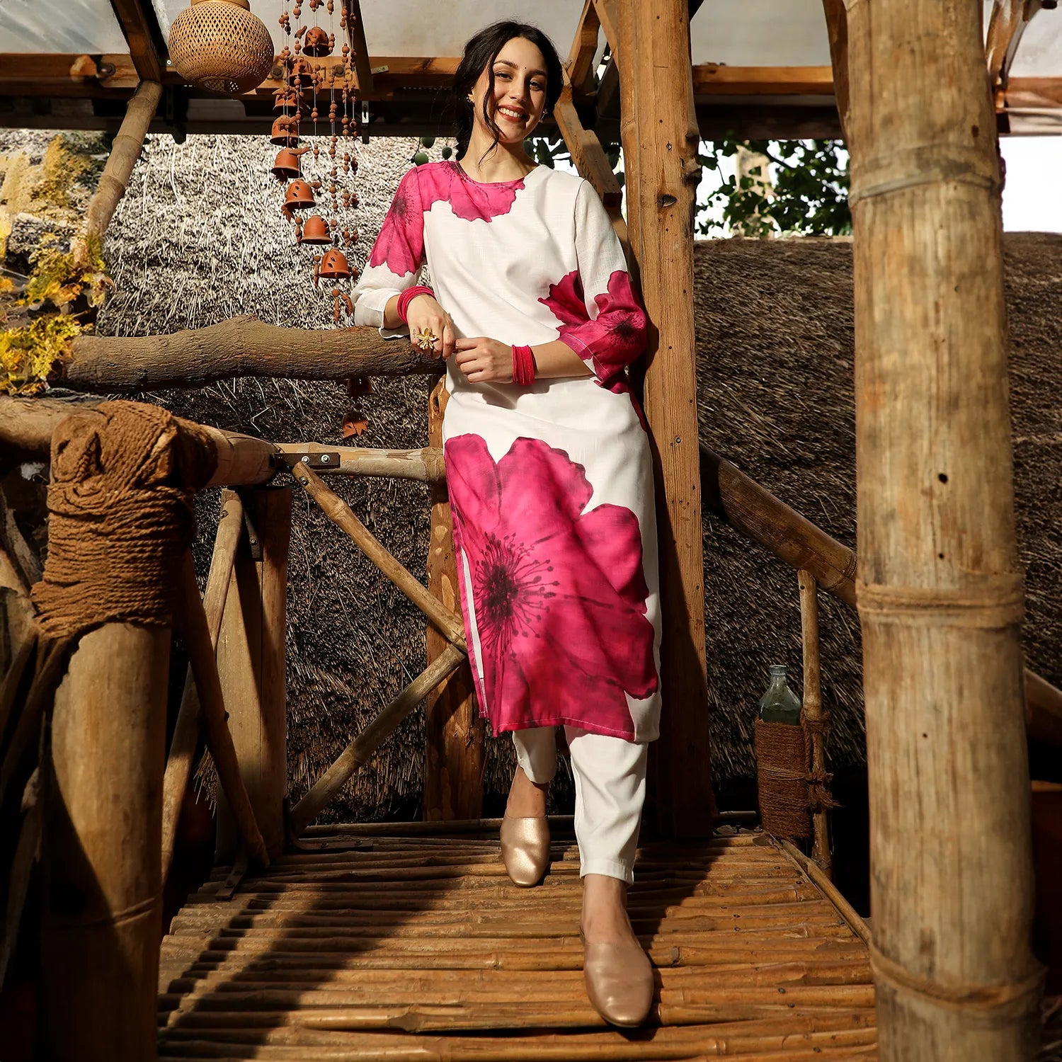 Primrose Flora Kurta With Trousers