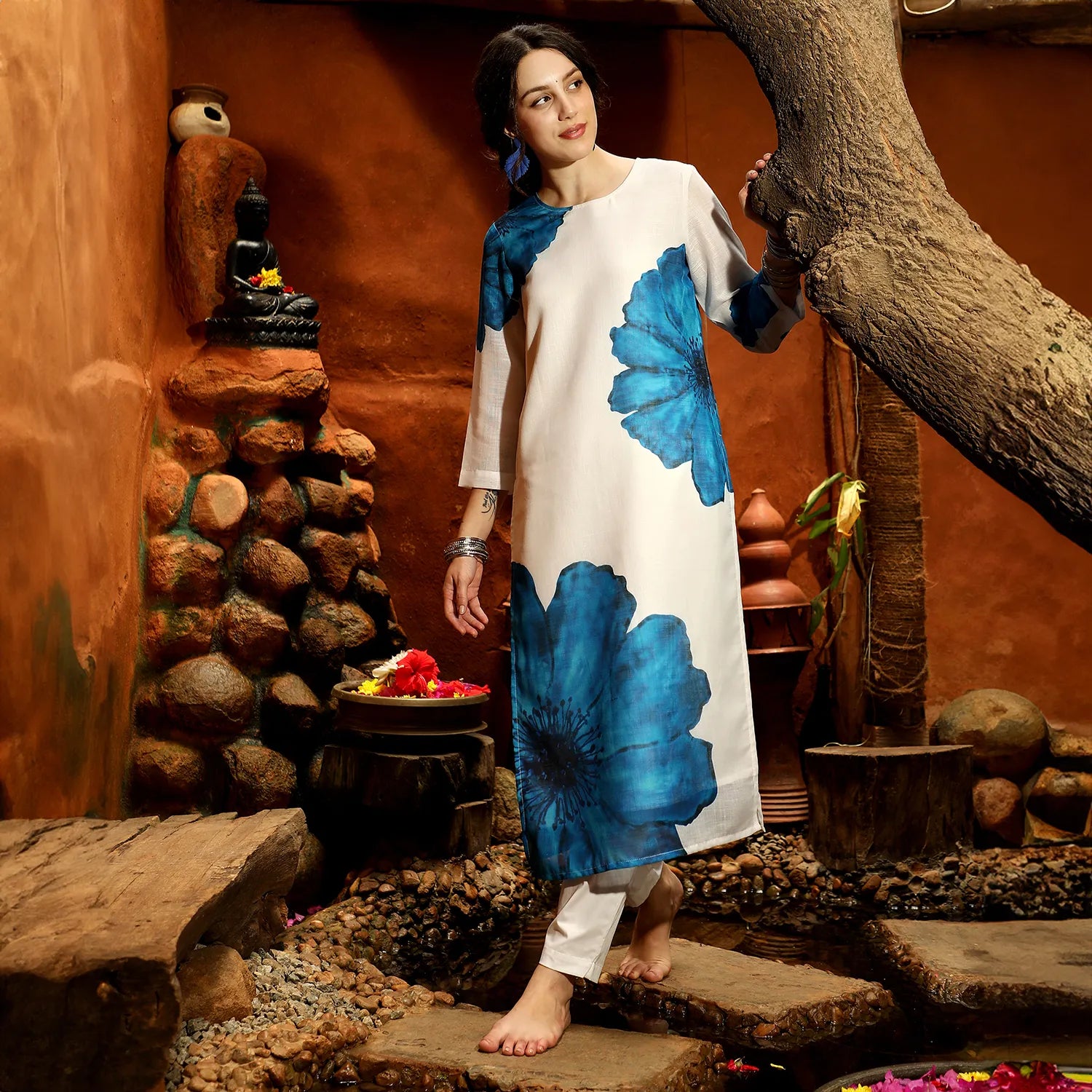 Primrose Flora Kurta With Trousers