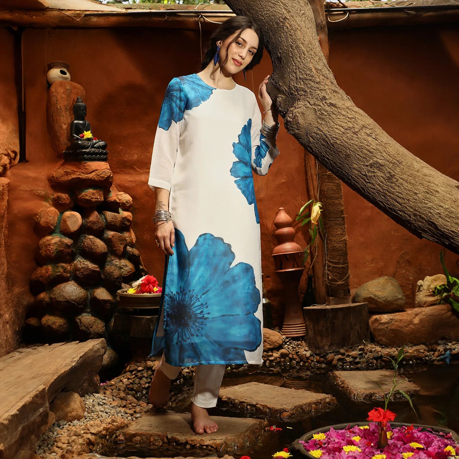 Primrose Flora Kurta With Trousers