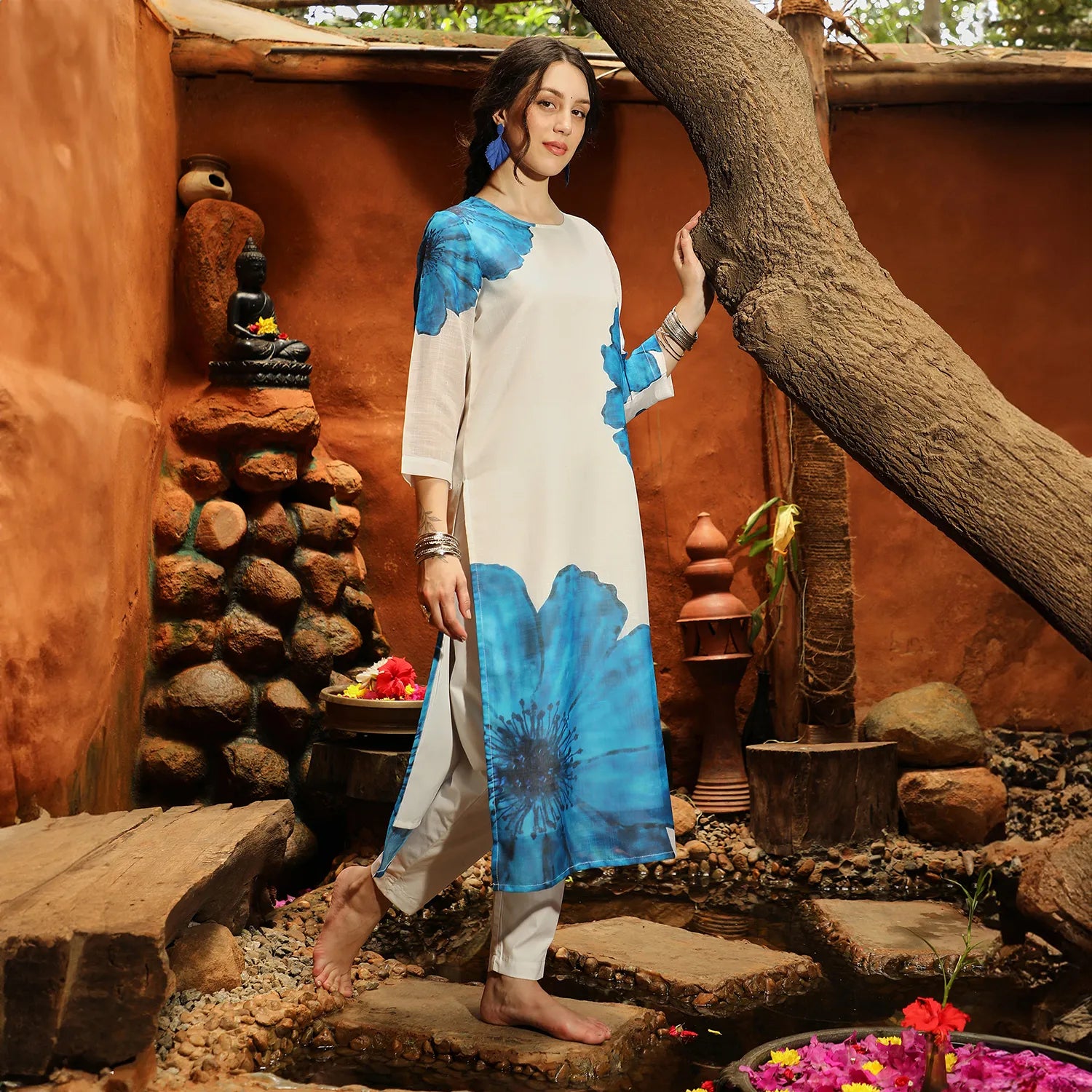 Primrose Flora Kurta With Trousers