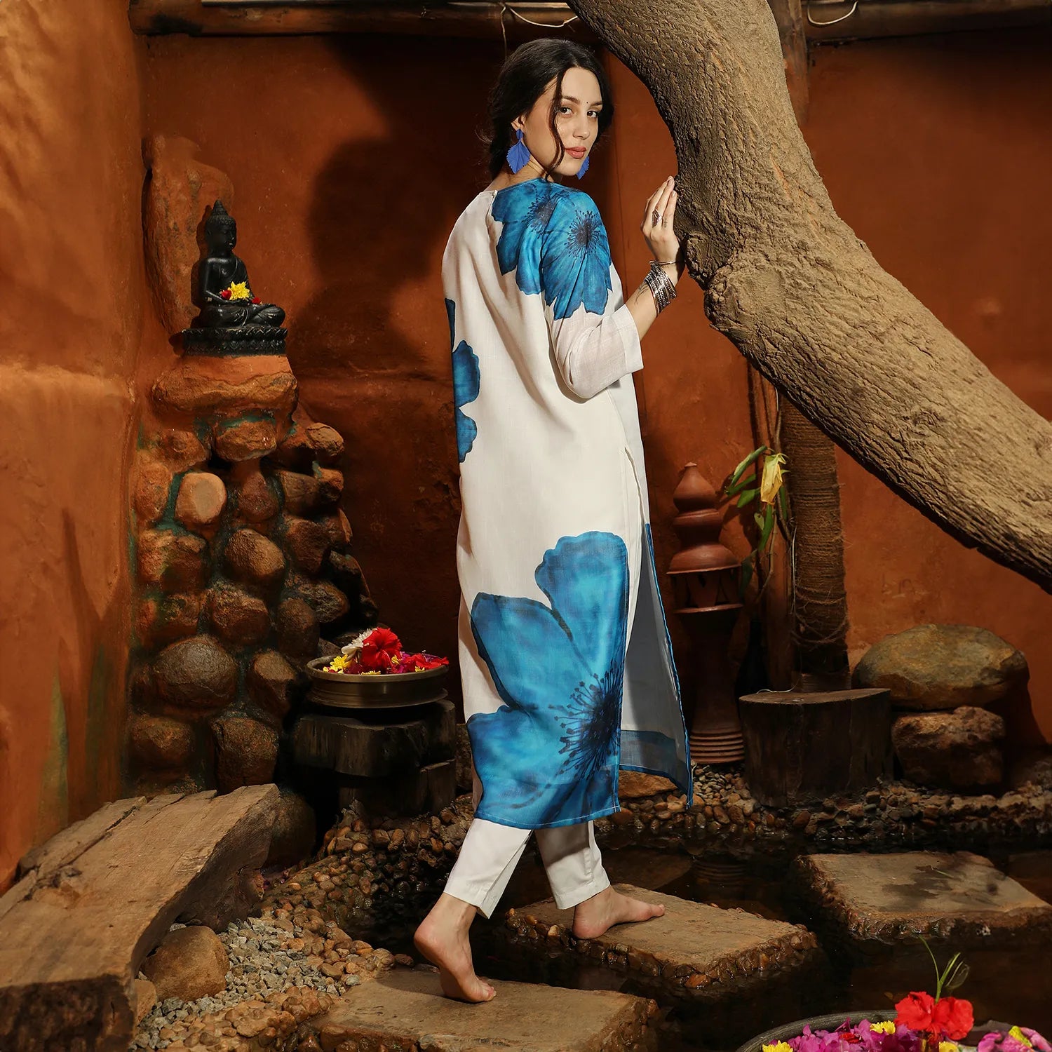 Primrose Flora Kurta With Trousers