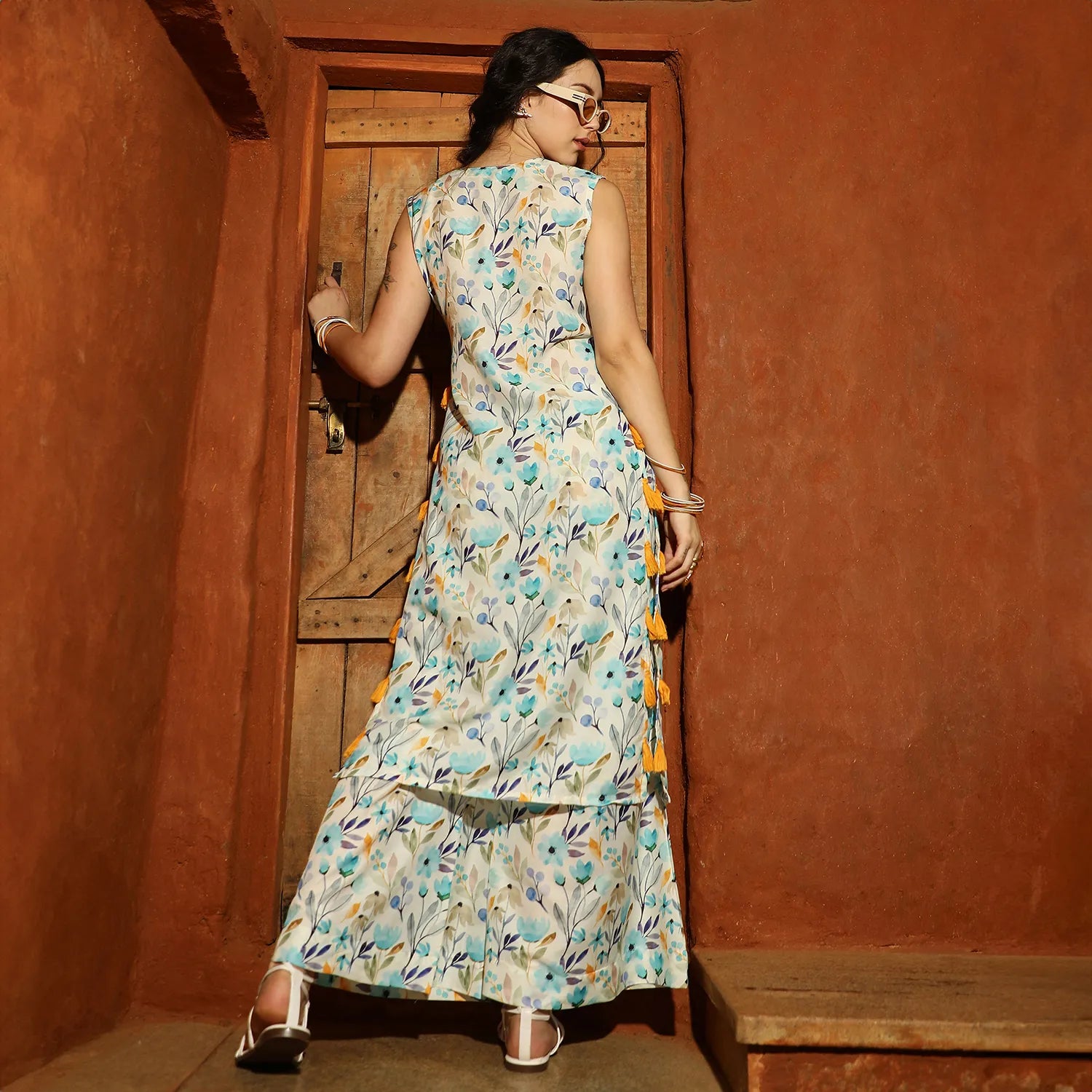 Floral Tassel Kurta With Palazzo