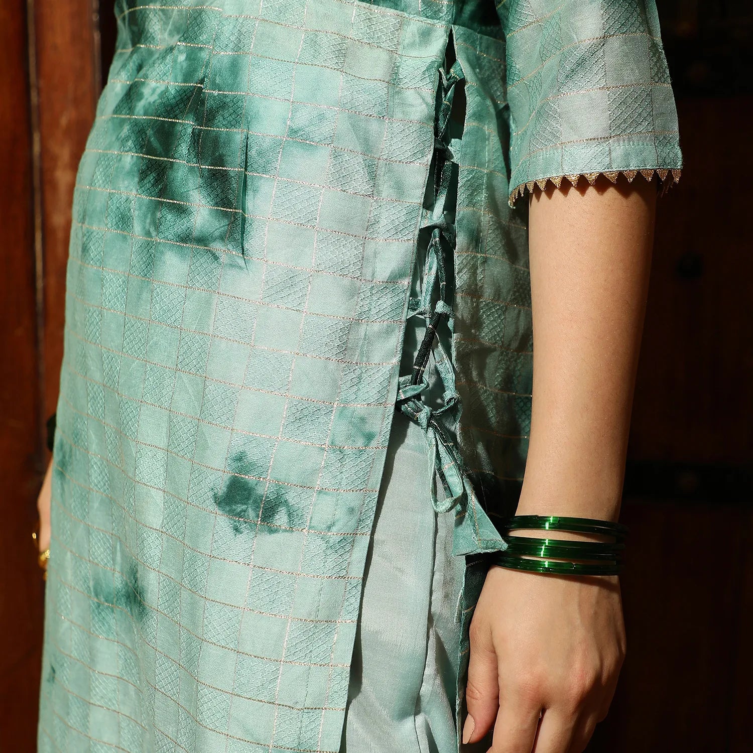 Tie-Dye Kurta With Trousers