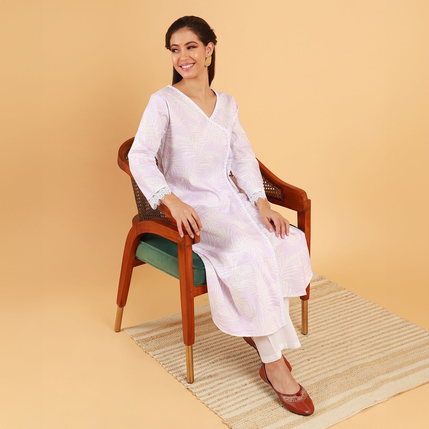 Soft Fern Kurta With Trousers