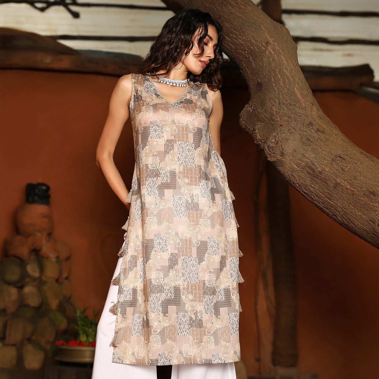 Rustic Tassel Kurta Set