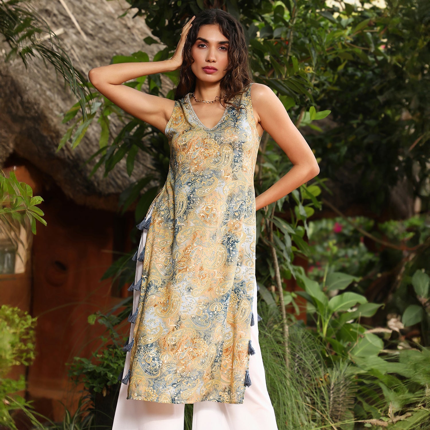 Rustic Tassel Kurta Set