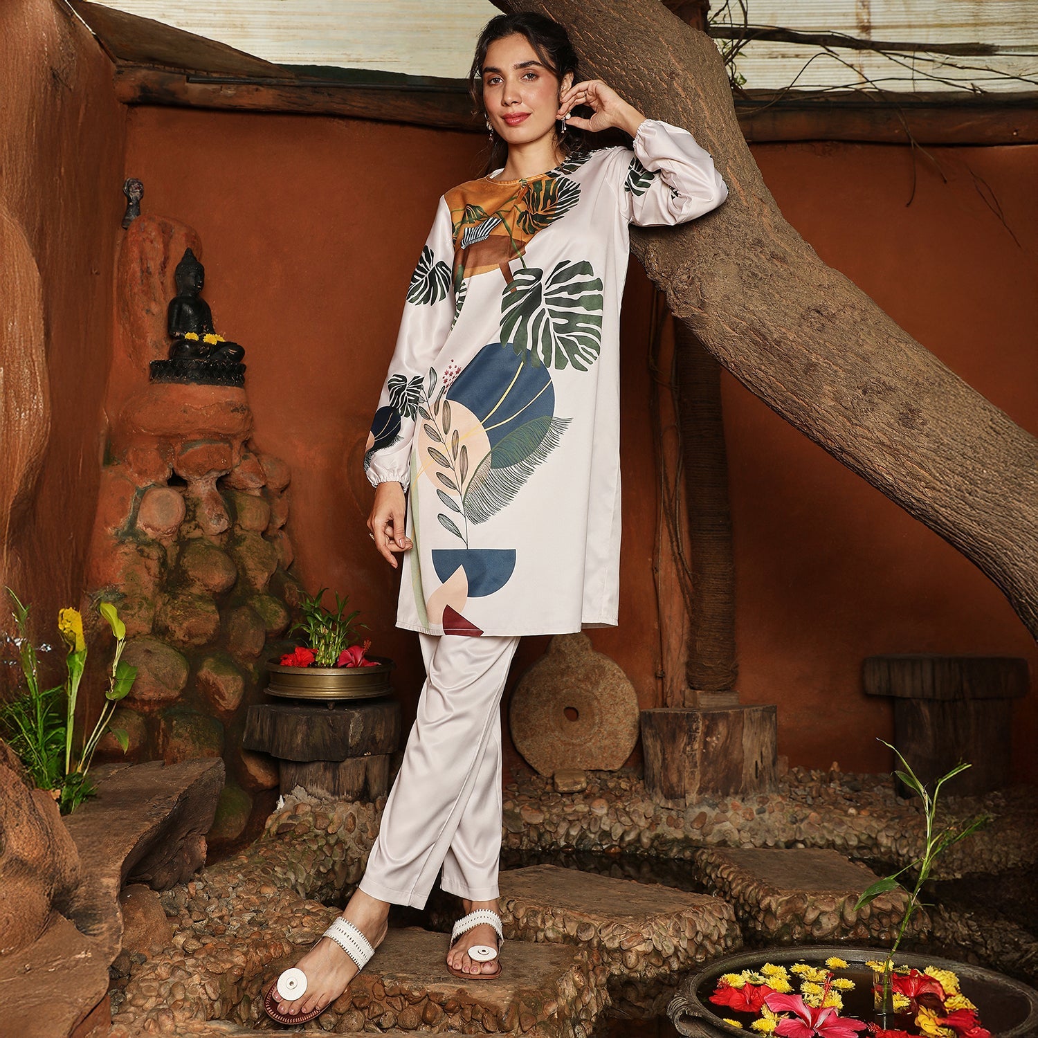 Earthy Block Kurta Set