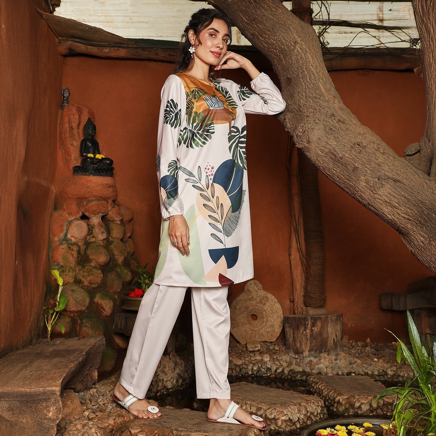 Earthy Block Kurta Set