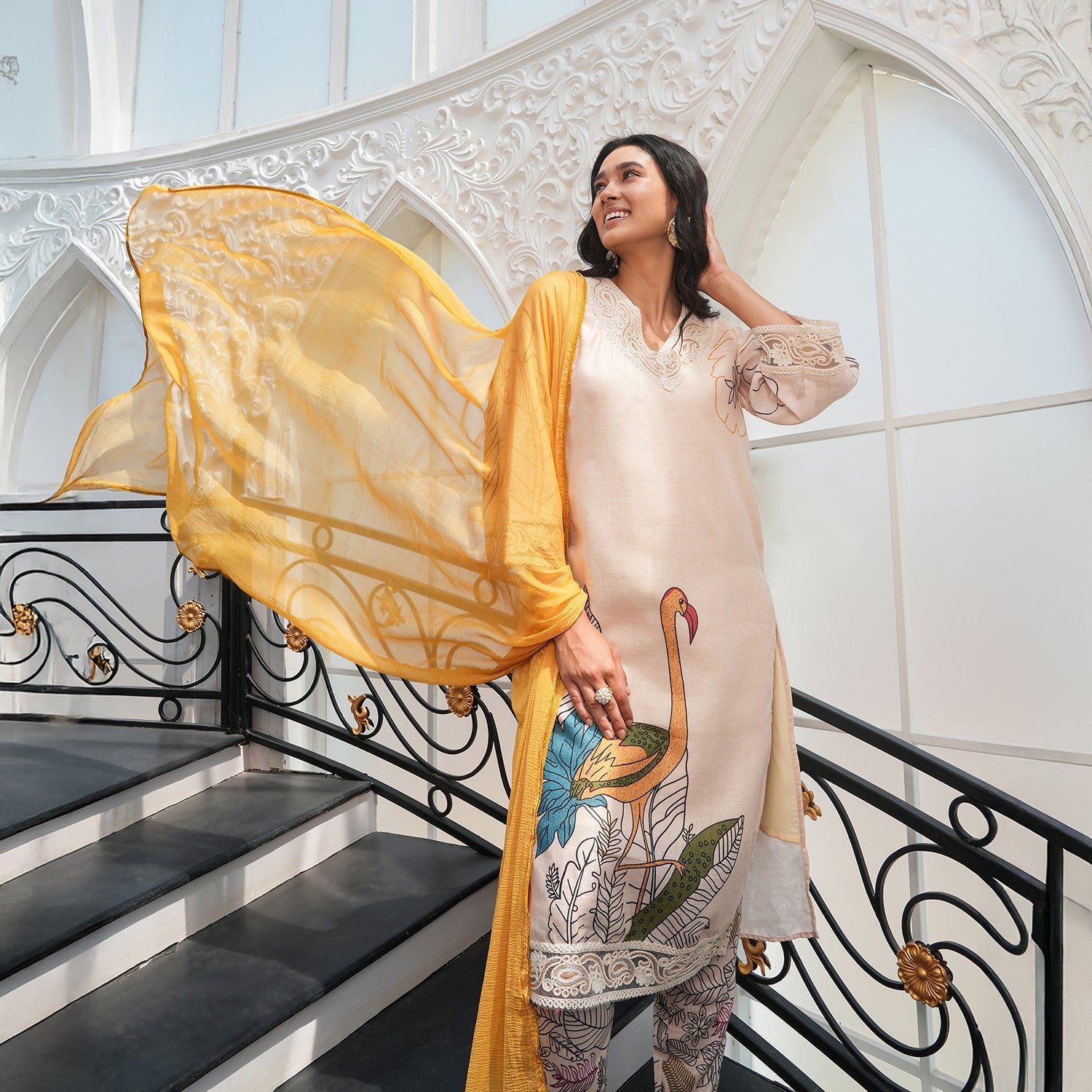 Swané Imprint Kurta Set