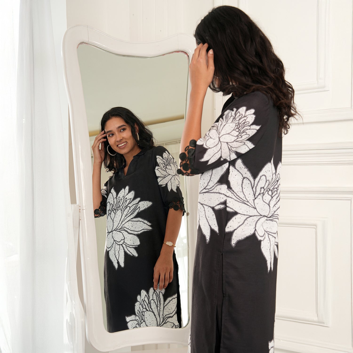 Dahlia Imprint Kurta Set