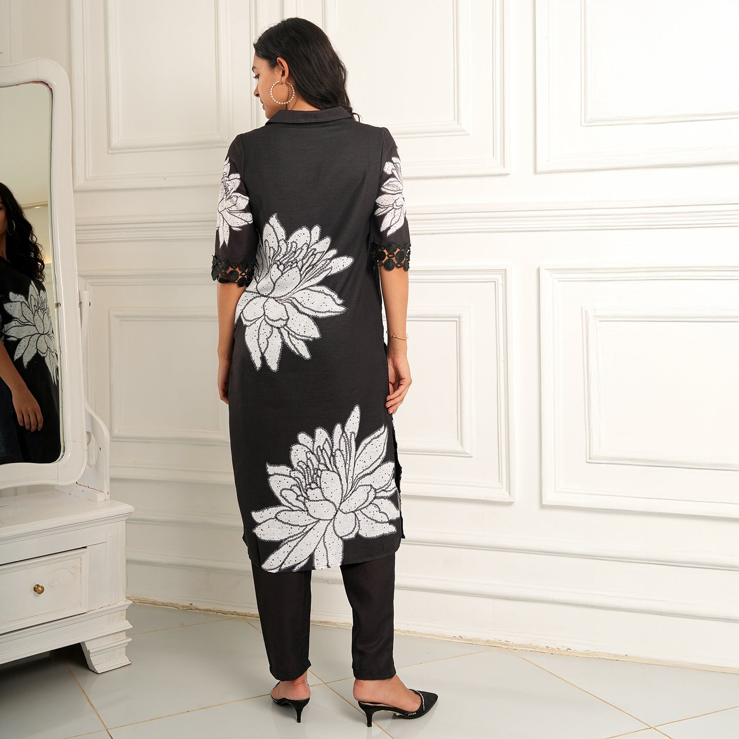 Dahlia Imprint Kurta Set