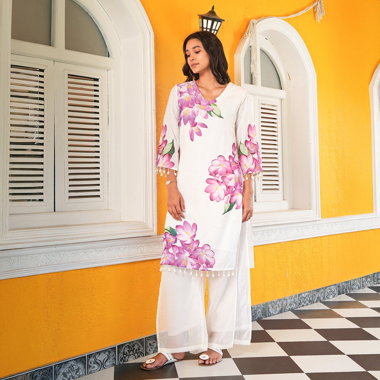 Whispering Botanics Kurta Set