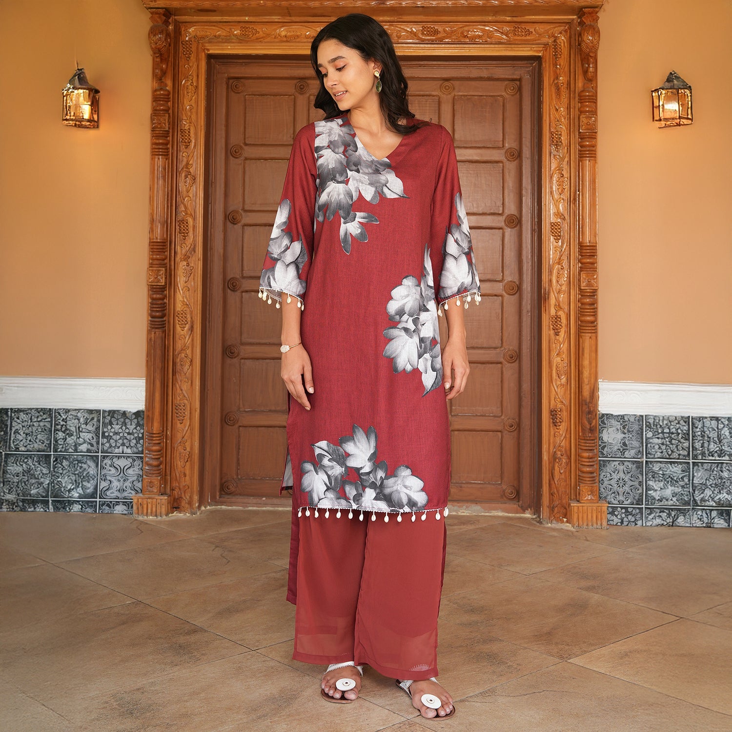 Whispering Botanics Kurta Set