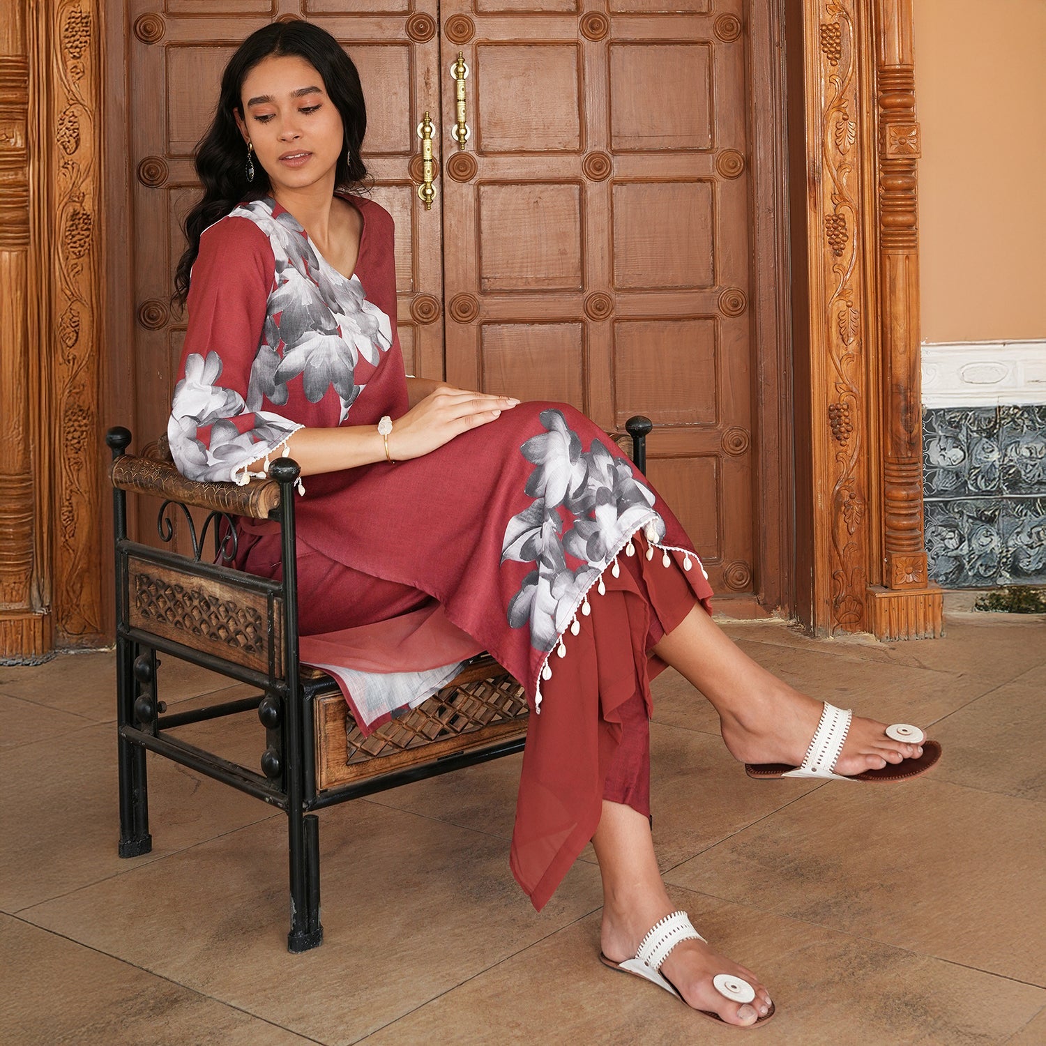 Whispering Botanics Kurta Set