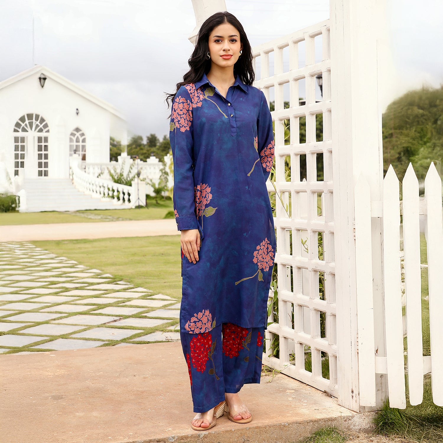 Bloom-Dye Imprint Kurta Set