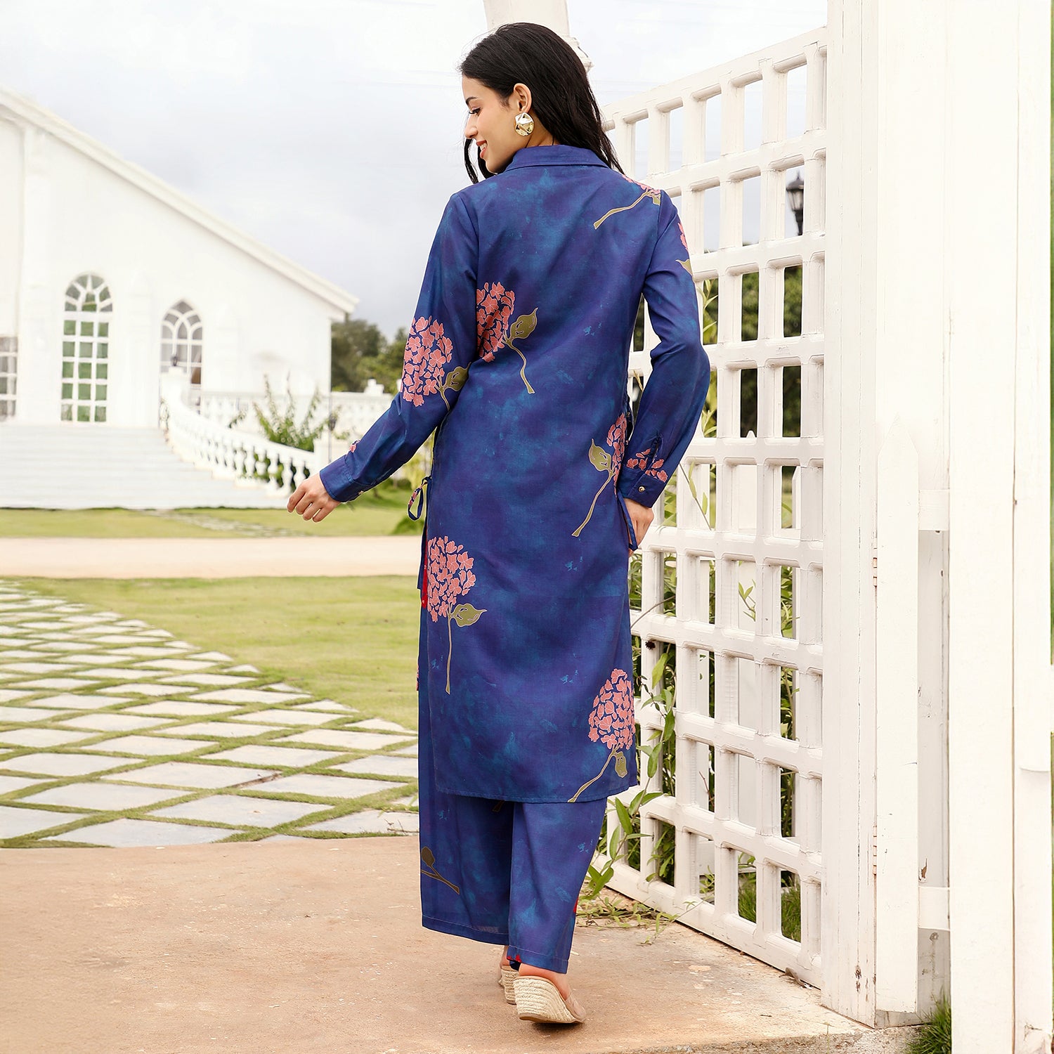 Bloom-Dye Imprint Kurta Set