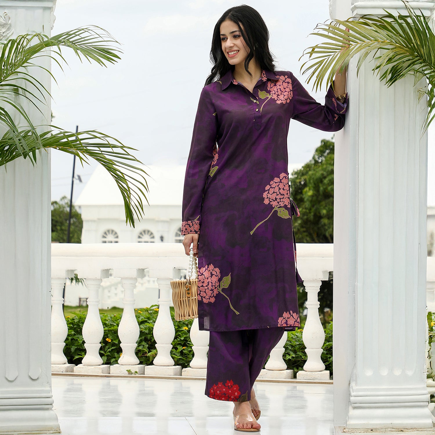 Bloom-Dye Imprint Kurta Set