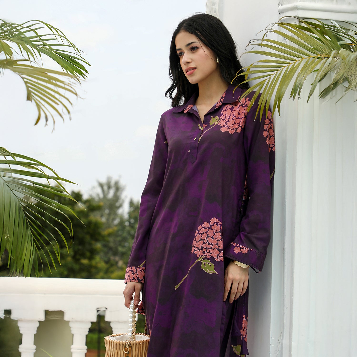 Bloom-Dye Imprint Kurta Set