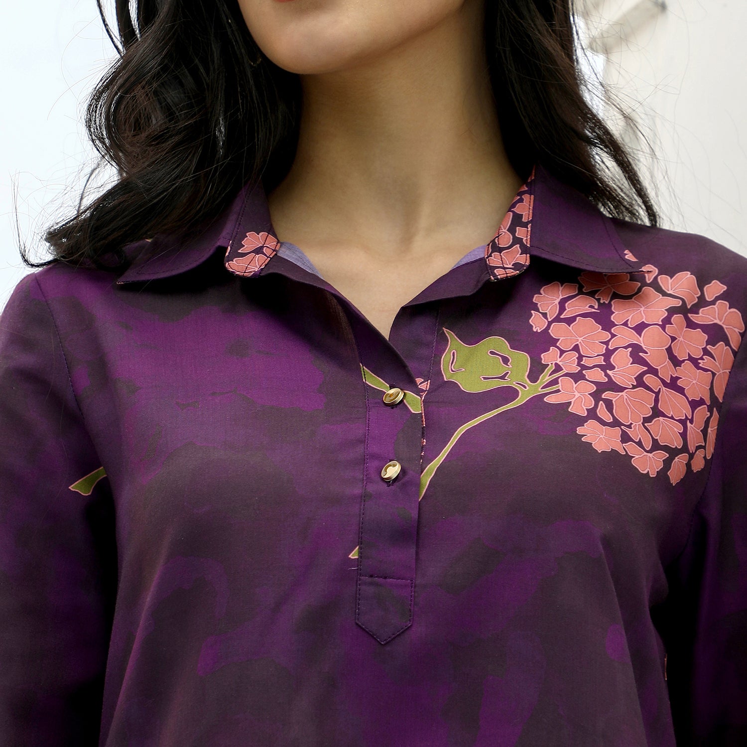 Bloom-Dye Imprint Kurta Set