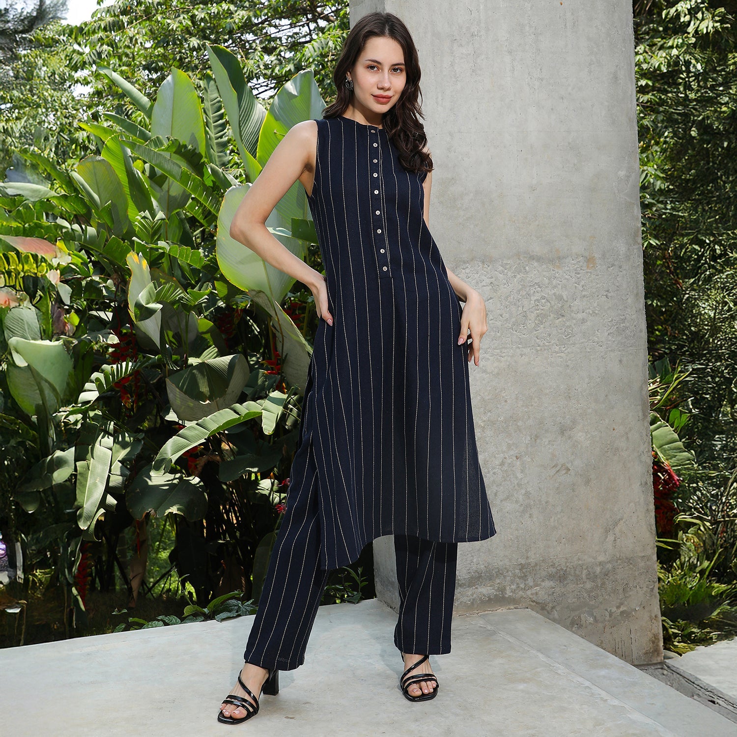 Simplicity Striped Kurta Set