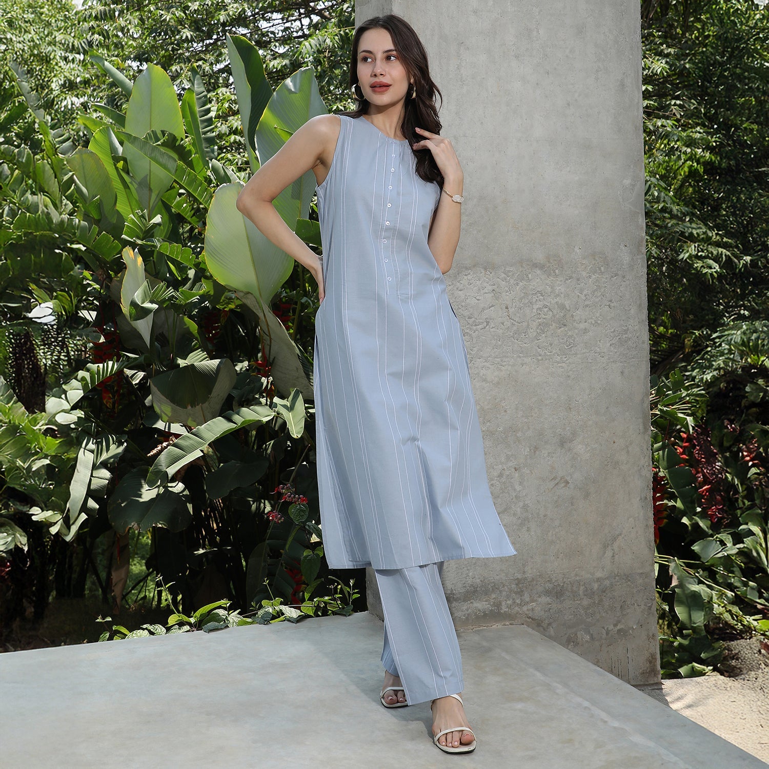 Simplicity Striped Kurta Set
