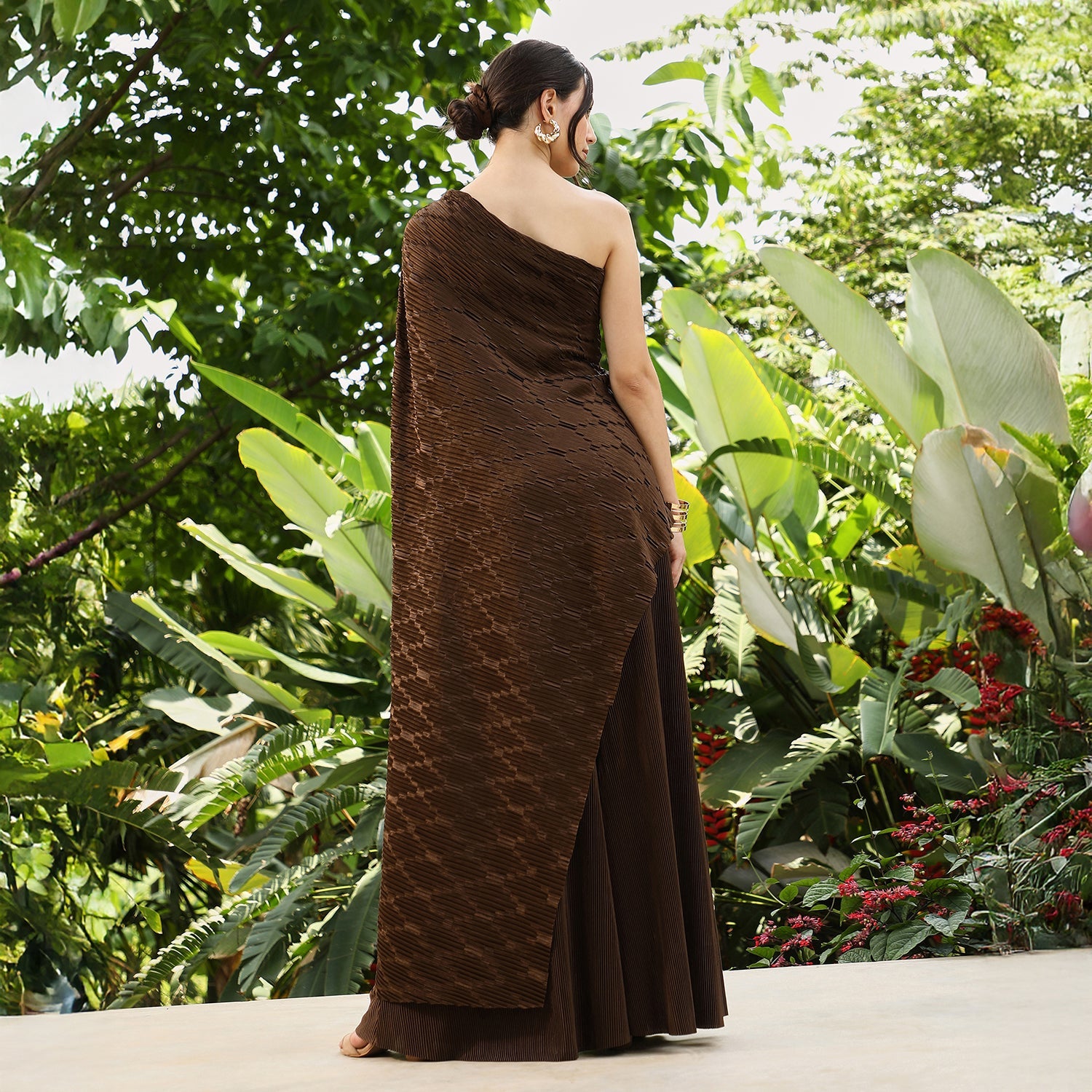 Asymmetrical-Pleated Co-Ord Set