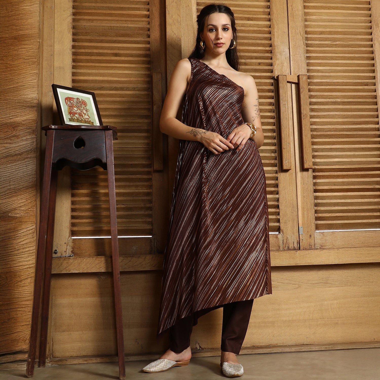 Asymmetrical-Brushed Co-Ord Set