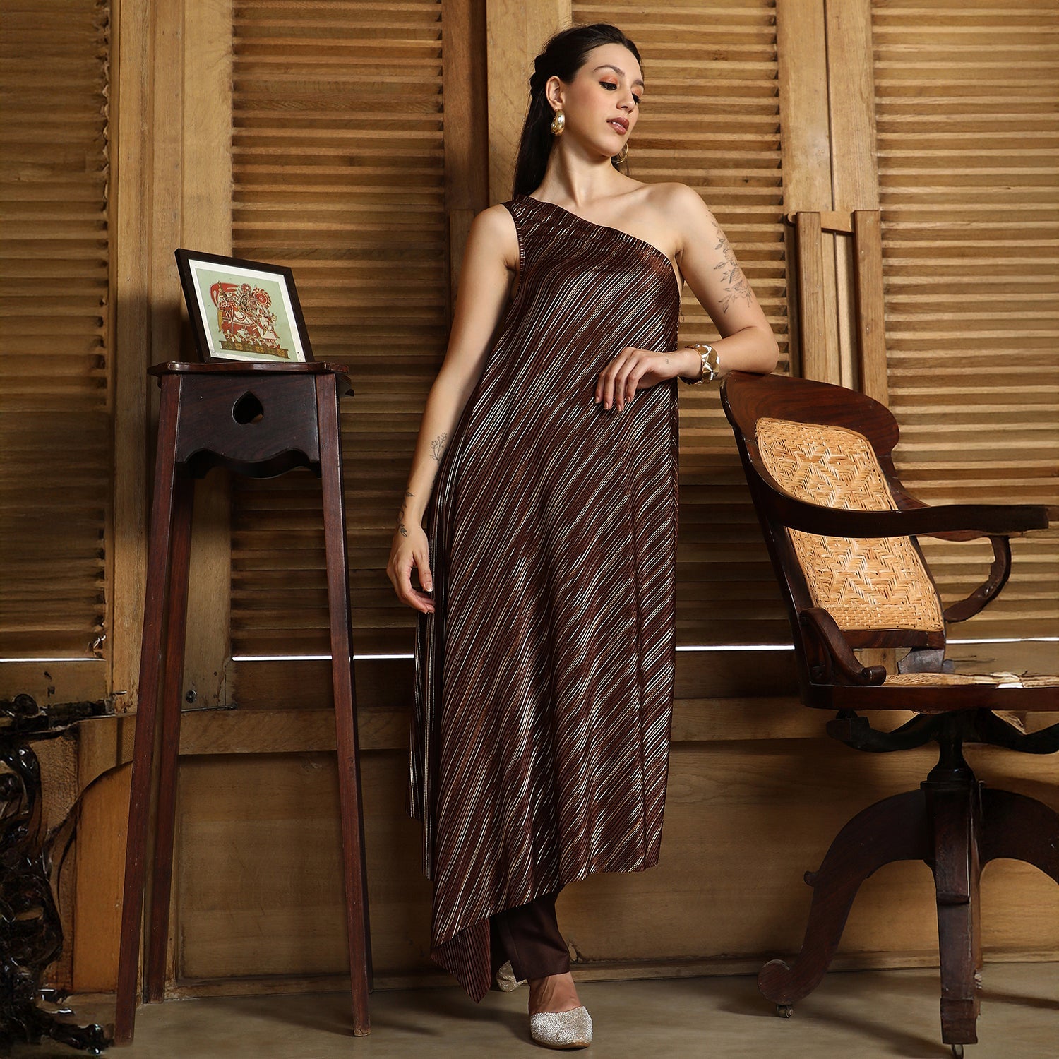 Asymmetrical-Brushed Co-Ord Set