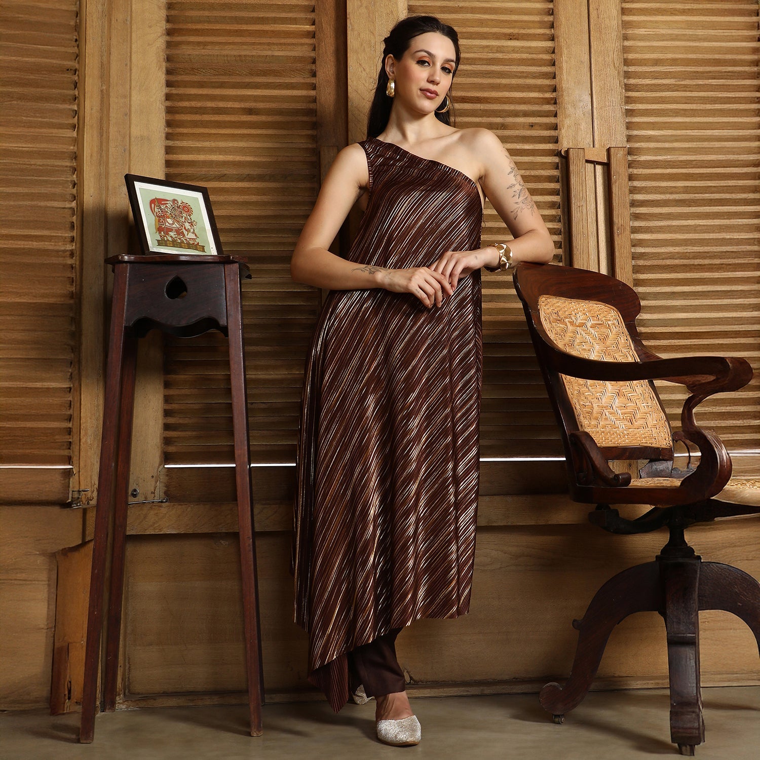 Asymmetrical-Brushed Co-Ord Set