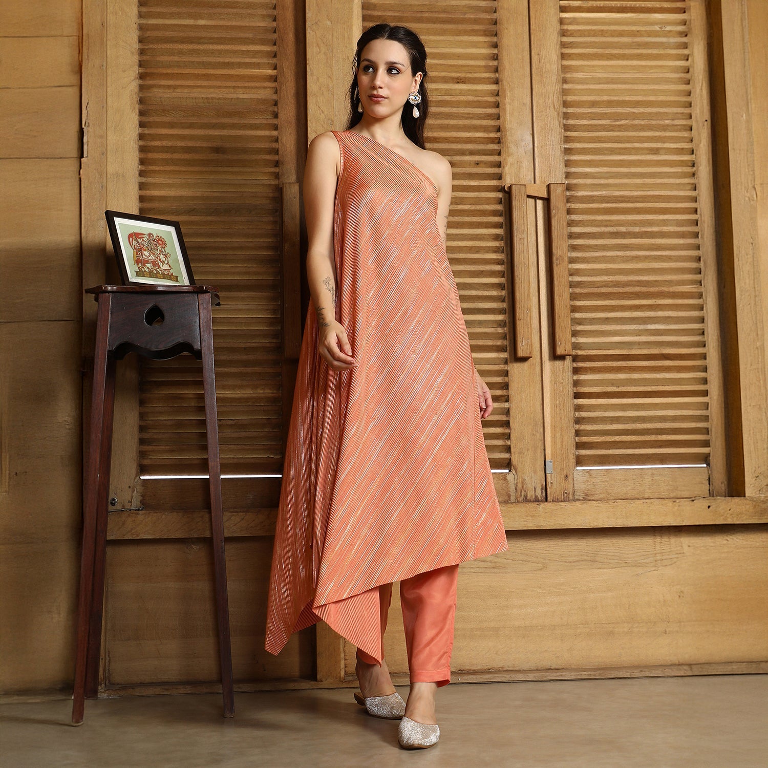 Asymmetrical-Brushed Co-Ord Set