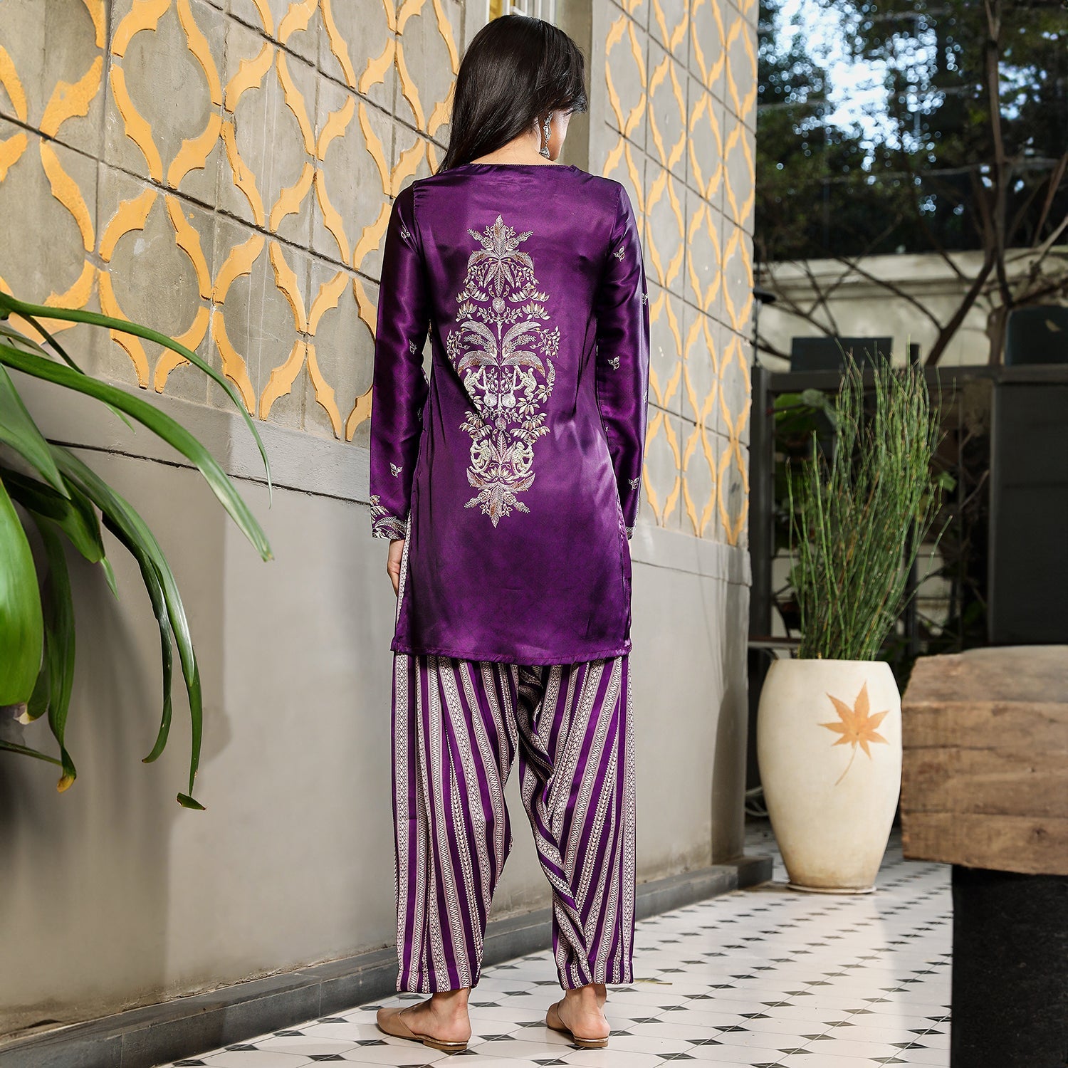 Ethnic Wilderness Kurti With Trousers & Dupatta