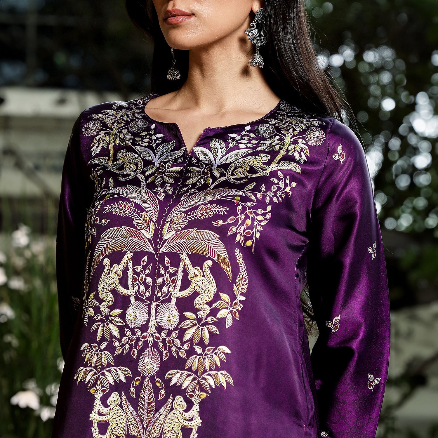 Ethnic Wilderness Kurti With Trousers & Dupatta