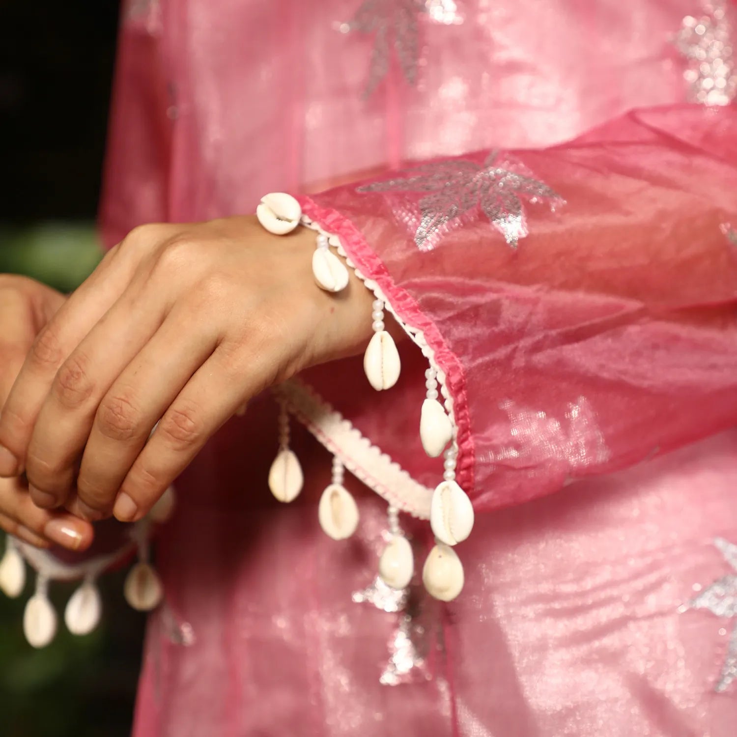 Maple Leaf Kurta With Crop And Trousers