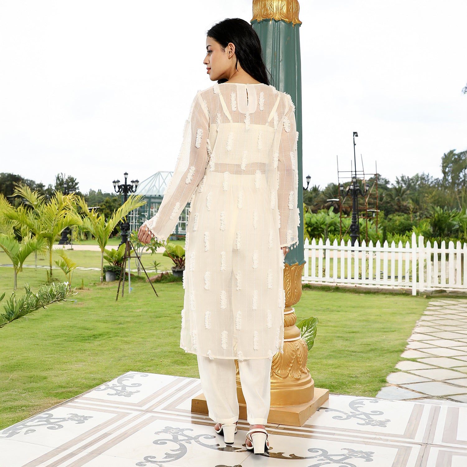 Tassel-Applique Kurta Set