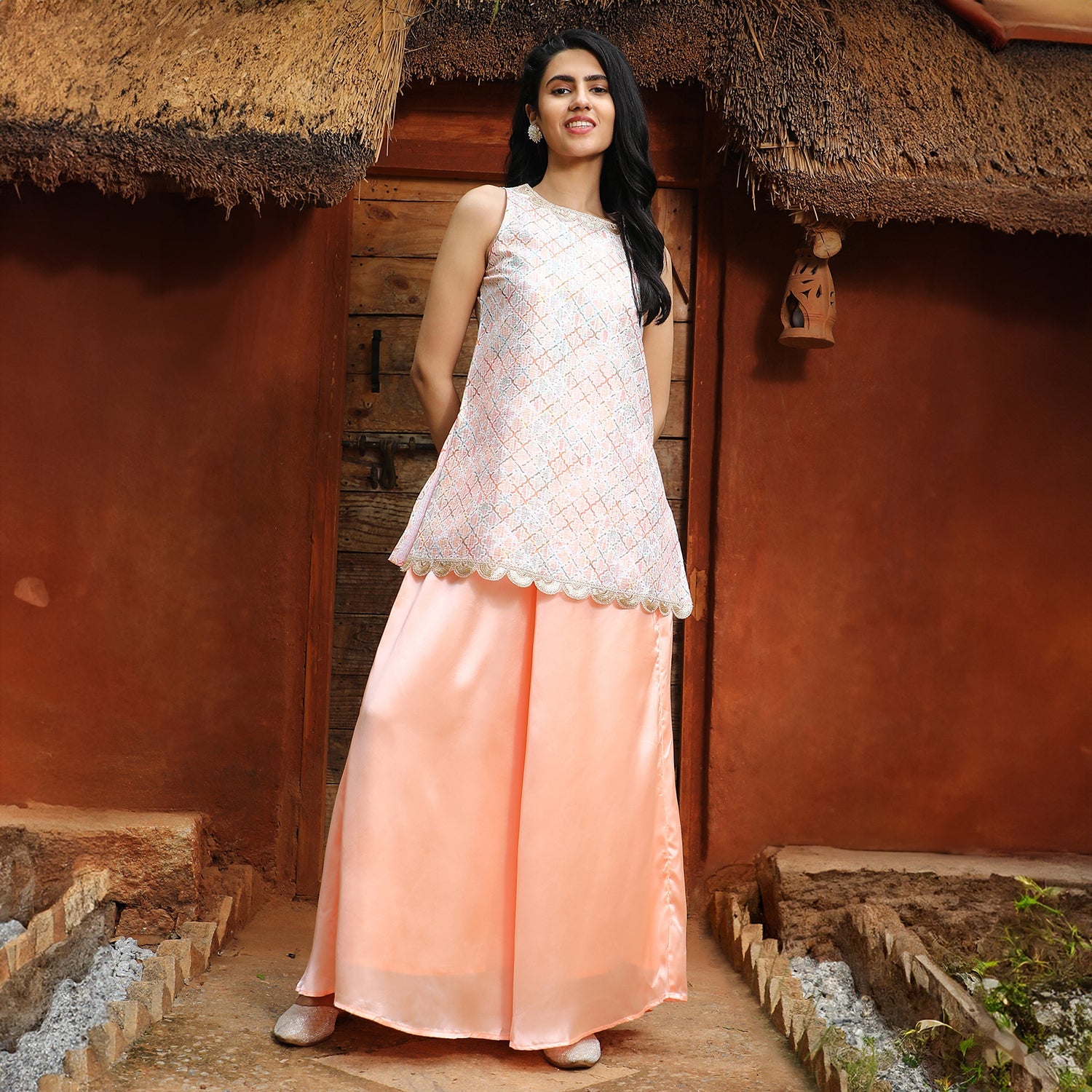 Geometric Kurti With Palazzo